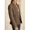 imageBellivera Womens Stand Collar Lightweight Quilted Puffer Jacket Padded Zip Coat for Spring and WinterBrown