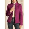 imageBellivera Womens Stand Collar Lightweight Quilted Puffer Jacket Padded Zip Coat for Spring and WinterRed