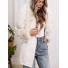 imageBellivera Women Faux Leather Jacket Winter Long Sleeve Zip Belt Coat with Fur CollarWhite Jacket