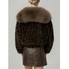 imageBellivera Womens Faux Fur Leather Jacket Fleece Cropped Warm Fluffy Coat Soft Zip OuterwearBrown Fuzzy Jacket