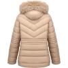 imageGeschallino Women Winter Coats Plus Size Puffer Jacket Thicken Quilted Hooded OuterwearApricot