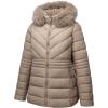 imageGeschallino Women Winter Coats Plus Size Puffer Jacket Thicken Quilted Hooded OuterwearCoffee