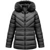 imageGeschallino Women Winter Coats Plus Size Puffer Jacket Thicken Quilted Hooded OuterwearBlack