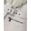 imageBellivera Womens Faux Leather Jacket Moto Biker SherpaLined Coat with Removable Fur CollarWhite Jacket
