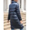 imageBellivera Womens Puffer Jacket Lightweight Quilted Hooded Long Down Alternative Coat with BeltBlue Reversible