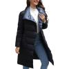 imageBellivera Womens Puffer Jacket Lightweight Quilted Hooded Long Down Alternative Coat with BeltBlue Reversible