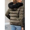 imageBellivera Womens Lightweight Puffer Jacket Winter Coats for Women Warm Quilted Bubble Padded Hood Coat with Faux Fur CollarKhaki Green