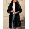 imageBellivera Women Faux Leather Winter Trendy Puffer Jacket Waterresistant Thicken Bubble Coat with Fur Collar and BeltBlack