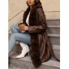 imageBellivera Women Faux Leather Winter Trendy Puffer Jacket Waterresistant Thicken Bubble Coat with Fur Collar and BeltBrown