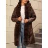 imageBellivera Women Faux Leather Winter Trendy Puffer Jacket Waterresistant Thicken Bubble Coat with Fur Collar and BeltBrown