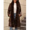 imageBellivera Women Faux Leather Winter Trendy Puffer Jacket Waterresistant Thicken Bubble Coat with Fur Collar and BeltBrown