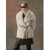imageBellivera Womens Faux Fur Leather Jacket Fleece Cropped Warm Fluffy Coat Soft Zip OuterwearBeige