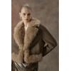 imageBellivera Womens Faux Fur Leather Jacket Fleece Cropped Warm Fluffy Coat Soft Zip OuterwearCamel