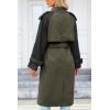 imageBellivera Womens Trench Coat Long Loose Jacket Spring Fall Overcoat with BeltArmygreen Coat