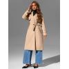 imageBellivera Womens Trench Coat Long Loose Jacket Spring Fall Overcoat with BeltBeigecamel