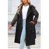 imageBellivera Womens Trench Coat Long Loose Jacket Spring Fall Overcoat with BeltBlack Coat