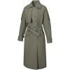 imageBellivera Womens Trench Coat Long Loose Jacket Spring Fall Overcoat with BeltGreen