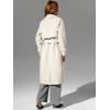 imageBellivera Womens Trench Coat Long Loose Jacket Spring Fall Overcoat with BeltIcewhite
