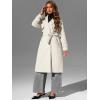 imageBellivera Womens Trench Coat Long Loose Jacket Spring Fall Overcoat with BeltIcewhite