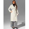 imageBellivera Womens Trench Coat Long Loose Jacket Spring Fall Overcoat with BeltIcewhite