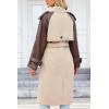 imageBellivera Womens Trench Coat Long Loose Jacket Spring Fall Overcoat with BeltKhaki Coat