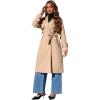 imageBellivera Womens Trench Coat Long Loose Jacket Spring Fall Overcoat with BeltBeigecamel