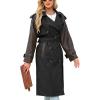 imageBellivera Womens Trench Coat Long Loose Jacket Spring Fall Overcoat with BeltBlack Coat
