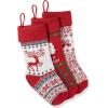 imageBellivera 18quot Christmas Stockings Set of 3 Large Size Knitted Hanging Stocking Ornament for Xmas Holiday Party Decorations