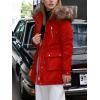 imageBellivera Womens Parka Coat 3 in 1 Winter Warm Fleece Lined Anoraks Thicken Hooded OuterwearRed