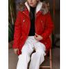 imageBellivera Womens Parka Coat 3 in 1 Winter Warm Fleece Lined Anoraks Thicken Hooded OuterwearRed