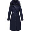 imageBellivera Womens Plus Size Parka Jacket Long Winter Warm Hooded Zipper CoatBlue Coat