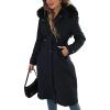 imageBellivera Womens Plus Size Parka Jacket Long Winter Warm Hooded Zipper CoatBlue Coat