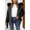 imageBellivera Womens Faux Leather Jacket Moto Biker SherpaLined Coat with Removable Fur CollarBlack Shearling Lined