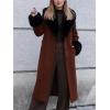 imageBellivera Womens Fall Winter Coat Elegant Notched Lapel Single Breasted Trench Coat with Detachable Faux Fur CollarCaramel