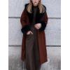 imageBellivera Womens Fall Winter Coat Elegant Notched Lapel Single Breasted Trench Coat with Detachable Faux Fur CollarCaramel