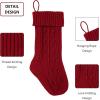 imageBellivera Christmas Stockings 6 Pack Large Size Cable Knitted Xmas Stockings 18 inch Personalized Heart Red ampamp White ampamp Green Hanging Stockings Set for Christmas Decorations 02Green and Red and White