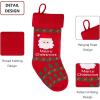 imageBellivera Christmas Stockings 6 Pack Large Size Cable Knitted Xmas Stockings 18 inch Personalized Heart Red ampamp White ampamp Green Hanging Stockings Set for Christmas Decorations 02Red