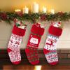imageBellivera Christmas Stockings 6 Pack Large Size Cable Knitted Xmas Stockings 18 inch Personalized Heart Red ampamp White ampamp Green Hanging Stockings Set for Christmas Decorations 02Red