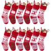 imageBellivera Christmas Stockings 6 Pack Large Size Cable Knitted Xmas Stockings 18 inch Personalized Heart Red ampamp White ampamp Green Hanging Stockings Set for Christmas Decorations 02Red