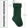 imageBellivera Christmas Stockings 6 Pack Large Size Cable Knitted Xmas Stockings 18 inch Personalized Heart Red ampamp White ampamp Green Hanging Stockings Set for Christmas Decorations 02Green and Red and White
