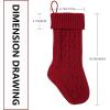imageBellivera Christmas Stockings 6 Pack Large Size Cable Knitted Xmas Stockings 18 inch Personalized Heart Red ampamp White ampamp Green Hanging Stockings Set for Christmas Decorations 02Green and Red and White