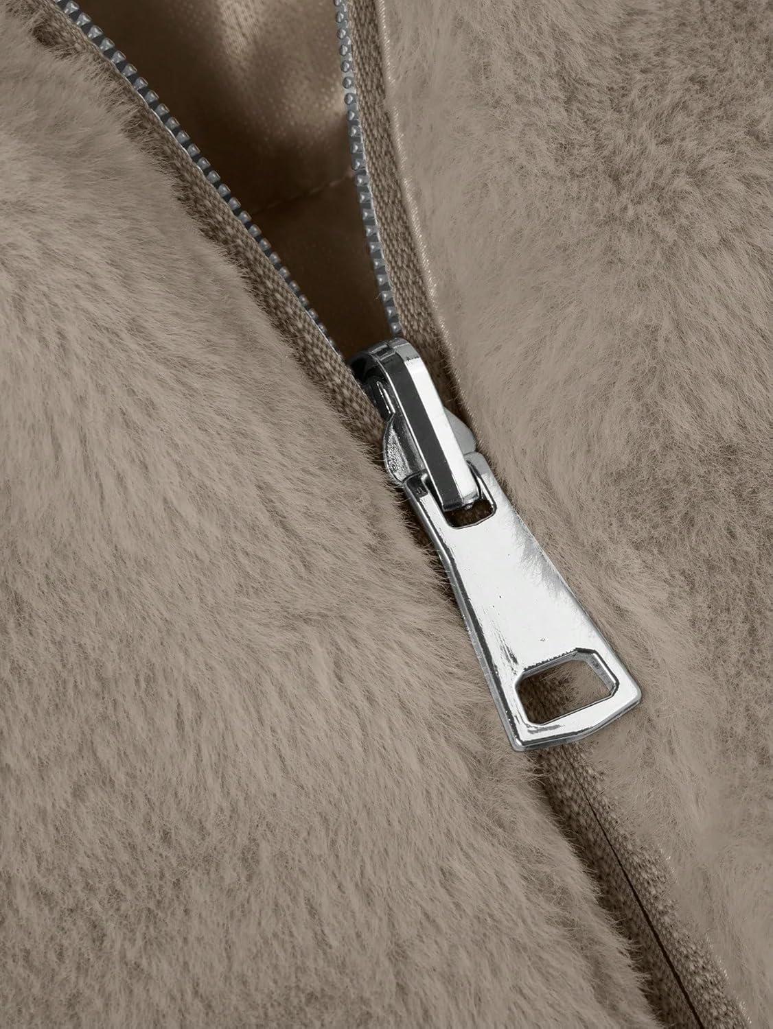 imageBellivera Women Reversible Faux Fur and Glossy Jackets WaterResistant Hooded Puffer CoatLight Gold