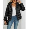 imageBellivera Women Reversible Faux Fur and Glossy Jackets WaterResistant Hooded Puffer CoatBlack