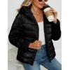 imageBellivera Women Reversible Faux Fur and Glossy Jackets WaterResistant Hooded Puffer CoatBlack
