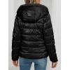 imageBellivera Women Reversible Faux Fur and Glossy Jackets WaterResistant Hooded Puffer CoatBlack