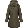imageBellivera Women Reversible Faux Fur and Glossy Jackets WaterResistant Hooded Puffer CoatBrown Long