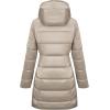 imageBellivera Women Reversible Faux Fur and Glossy Jackets WaterResistant Hooded Puffer CoatGold Long