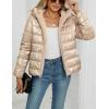 imageBellivera Women Reversible Faux Fur and Glossy Jackets WaterResistant Hooded Puffer CoatPink