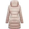 imageBellivera Women Reversible Faux Fur and Glossy Jackets WaterResistant Hooded Puffer CoatPink Long
