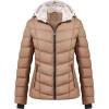 imageBellivera Womens Puffer Coats Sherpalined Jacket Thicken Overcoat with HoodCoffee Fur